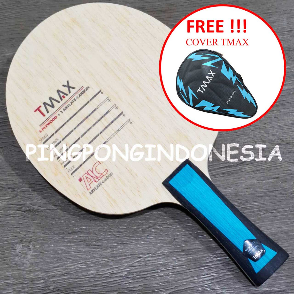 Tuttle Tmax ALC - Kayu Blade Pingpong Bet Bat Tenis Meja Plywood Arylate Carbon Tuttle TMX ALC