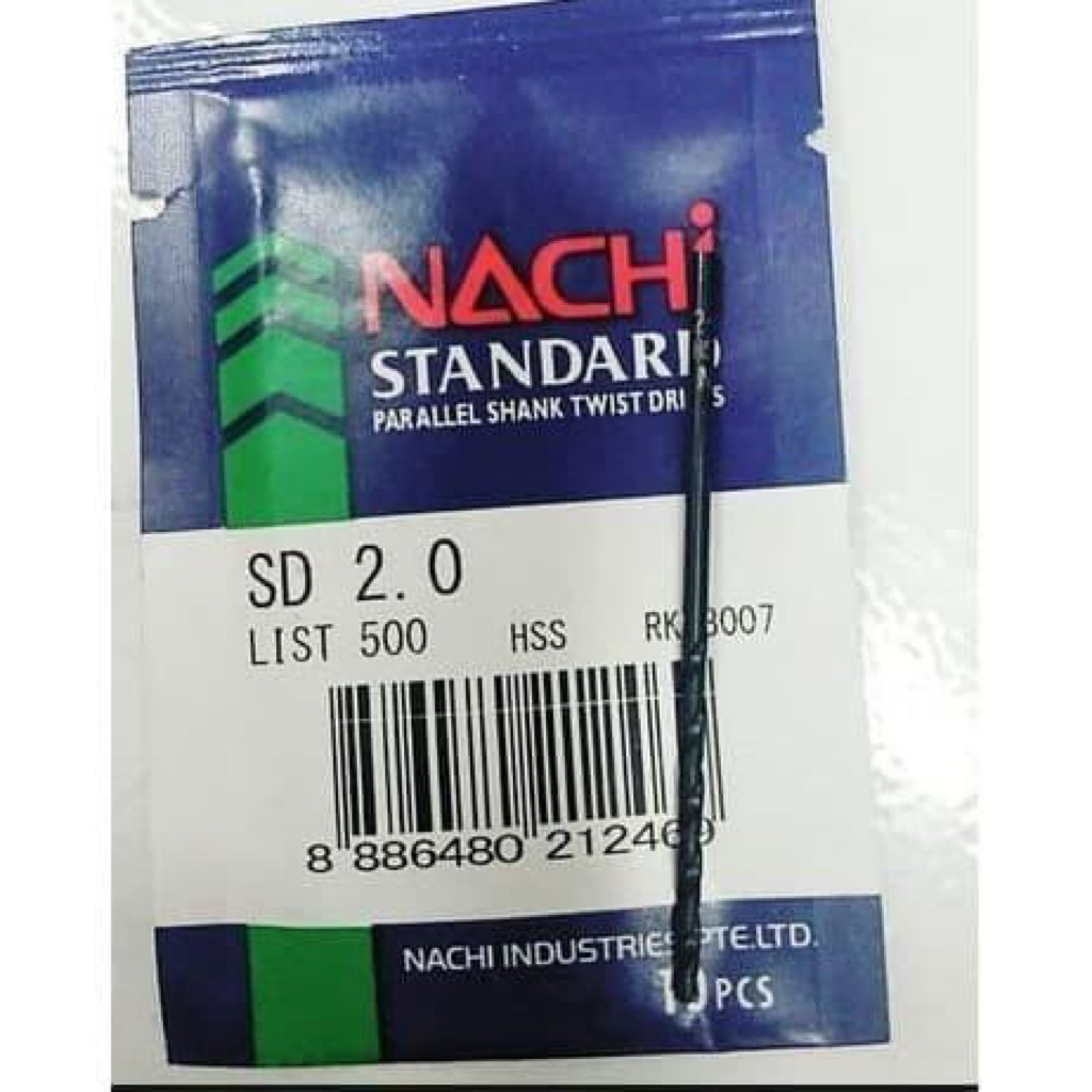 Mata Bor Besi HSS 2 mm Mata Bor Besi Nachi Mata Bor besi Hsd