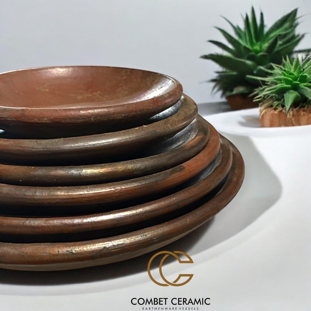 Cobek/Cowek Gerabah Tanah liat - Lemper/Piring Gerabah Tanah Liat Tradisional Handmade