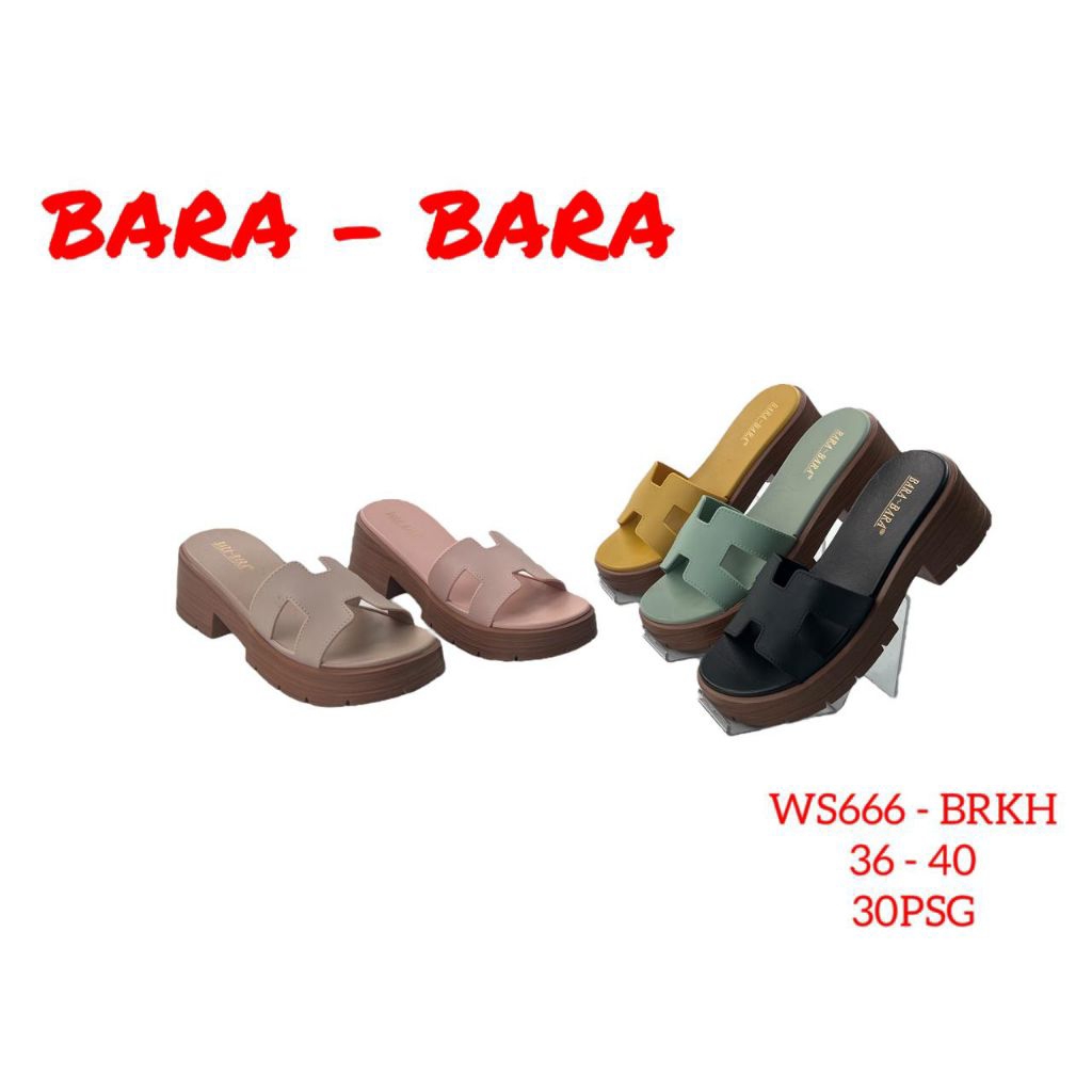 SANDAL BARA BARA ORIGINAL SANDAL SLOP WEDGES BARA BARA IMPORT KARET EMPUK original 100%