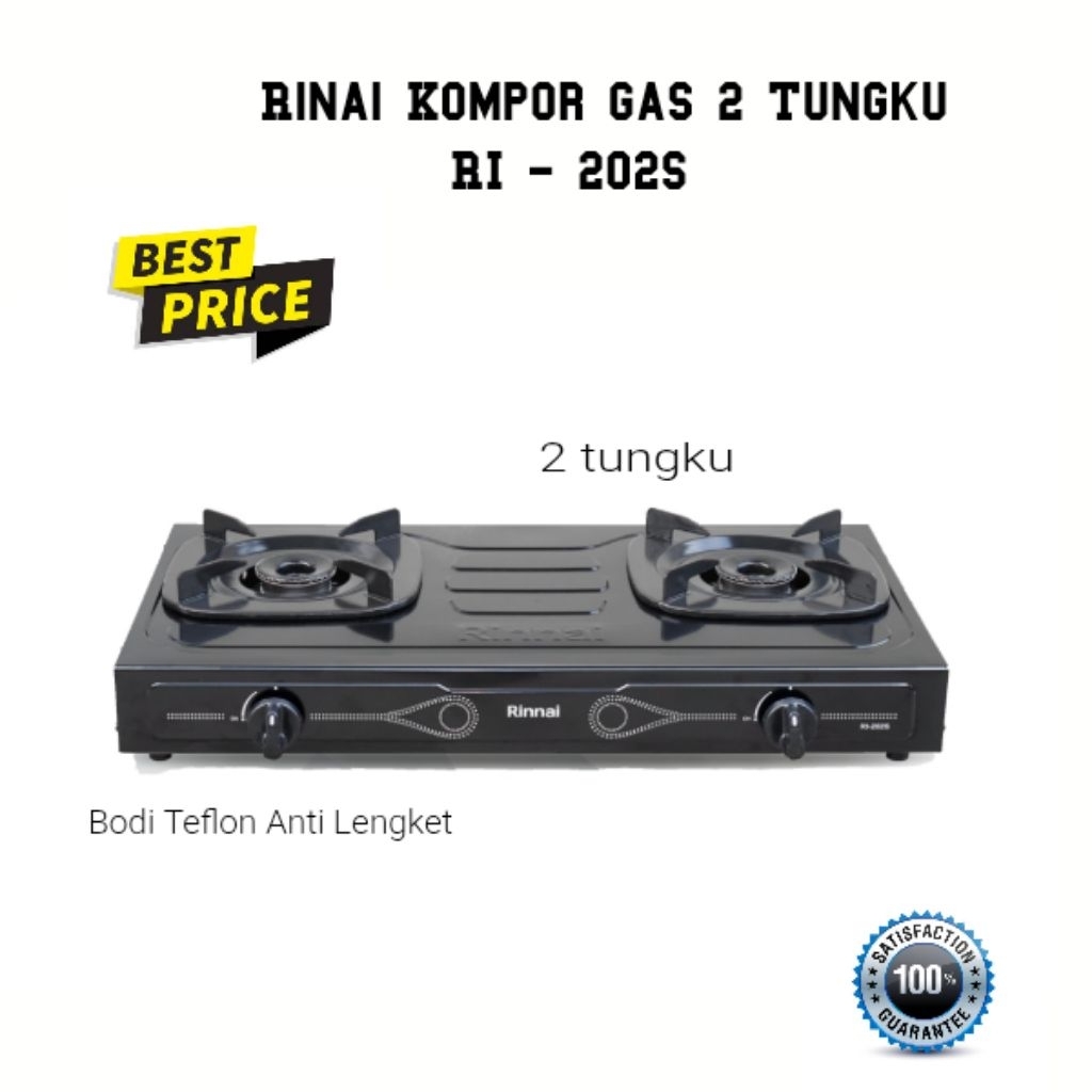 Rinai Kompor Gas 2 Tungku Ri - 202s