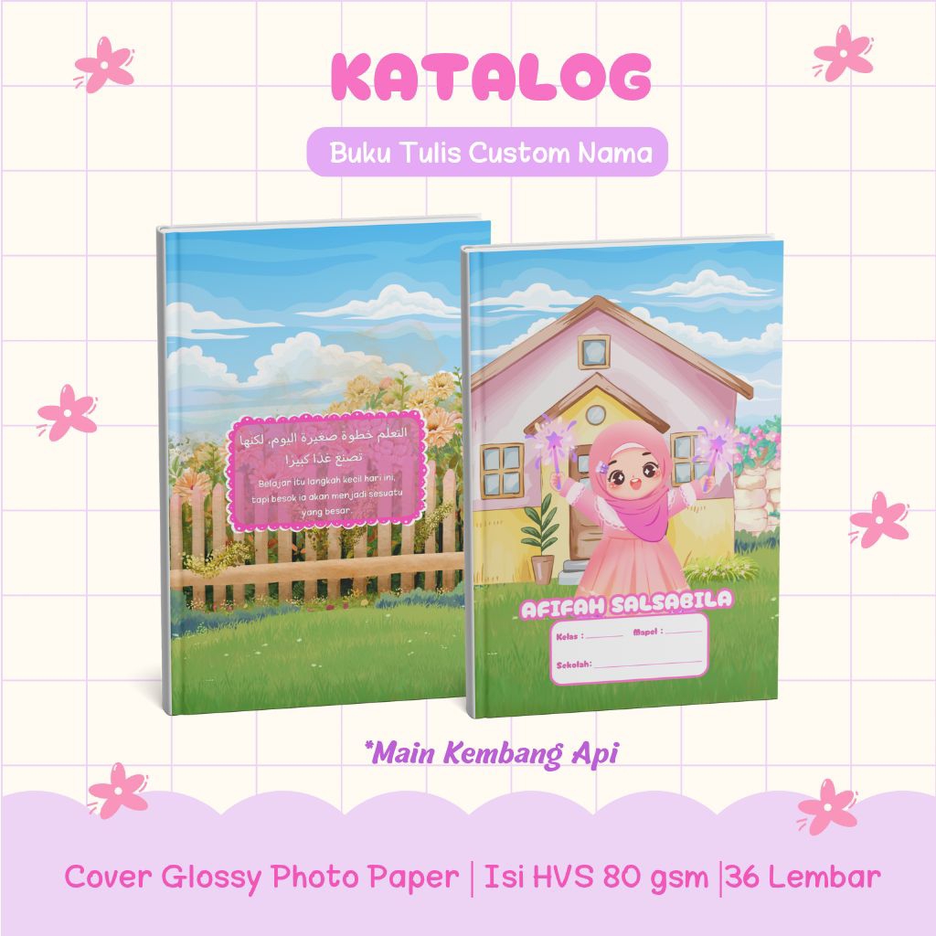 

Buku Tulis Custom Nama Lucu