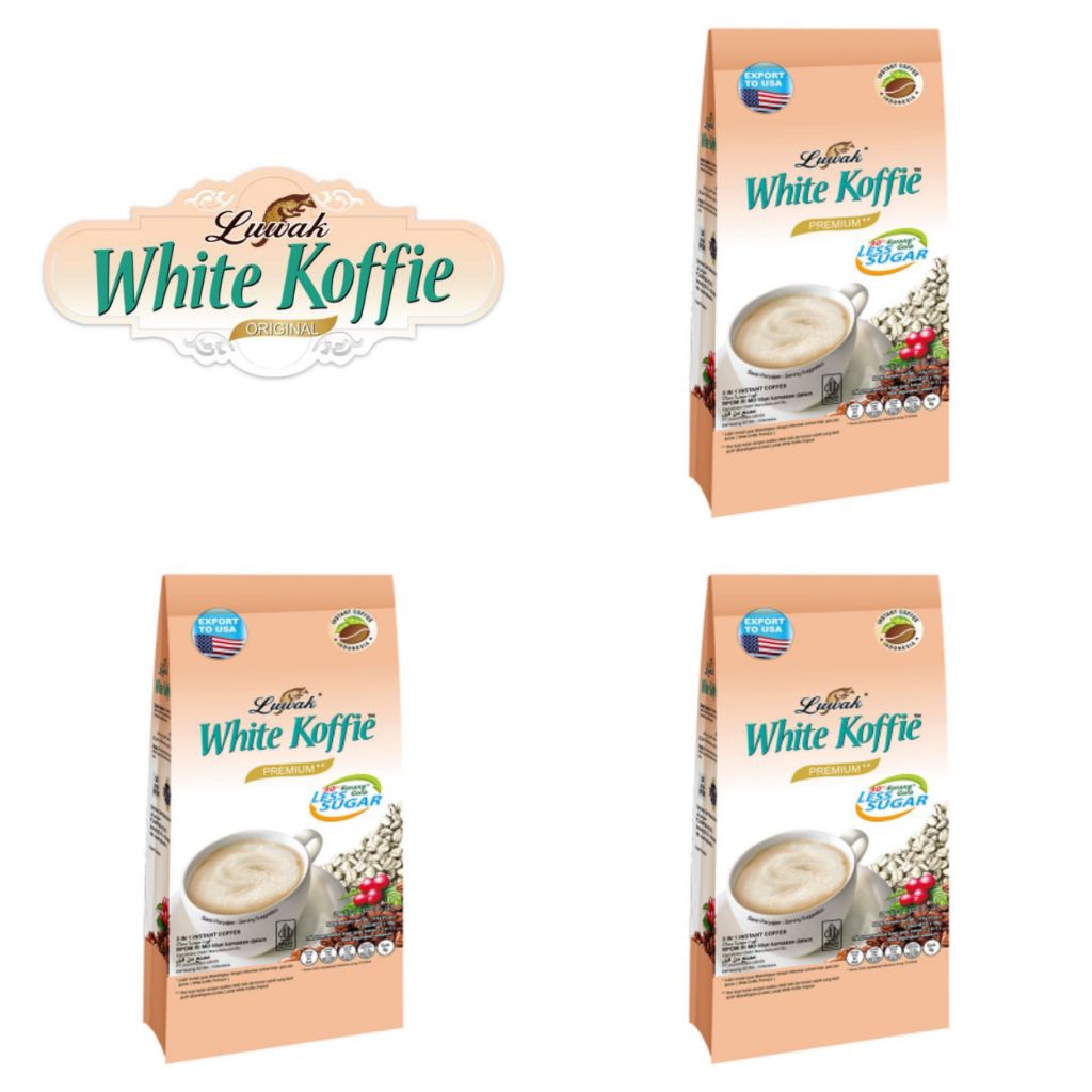 

Luwak White Koffie Premium Less Sugar 9 Sachet