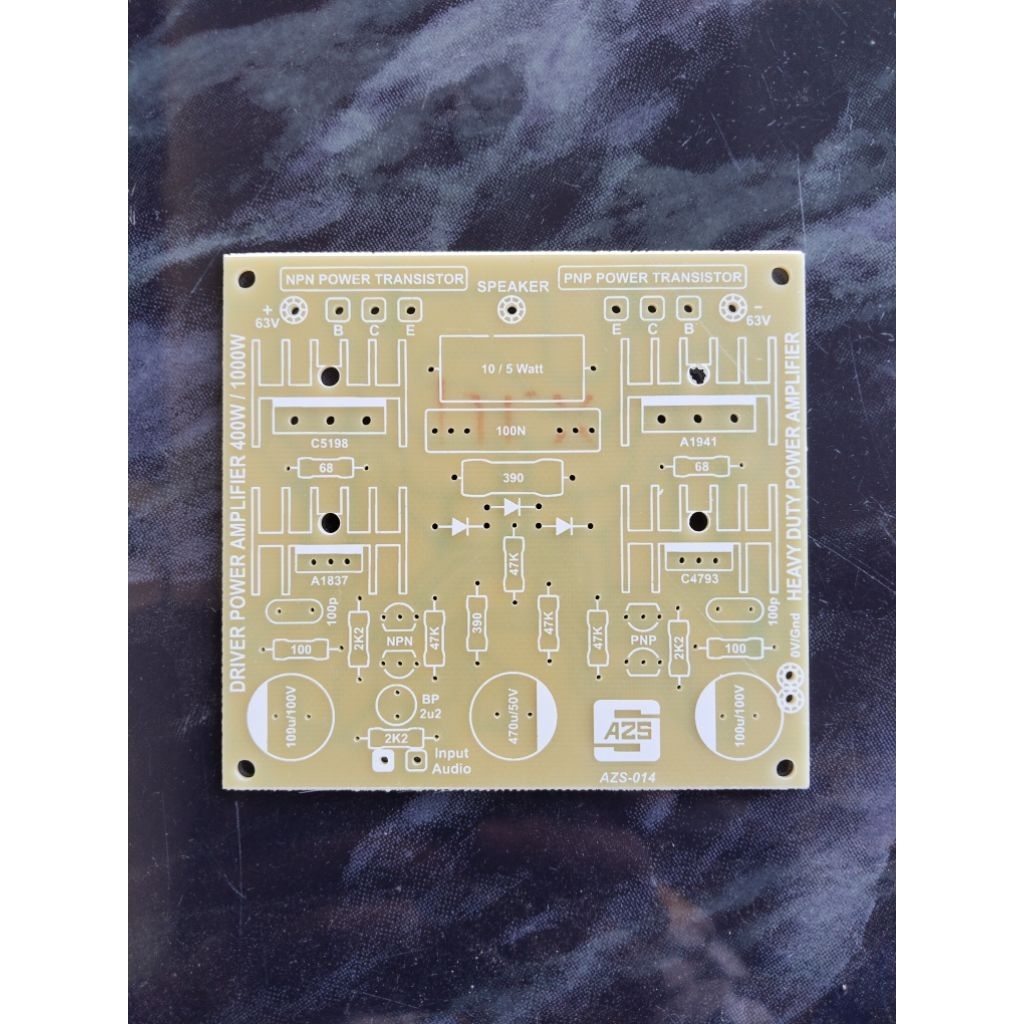 PCB Driver Power Amplifier Power DTK 400W - 1000W 2 Tingkat Simetris Fiber FR4