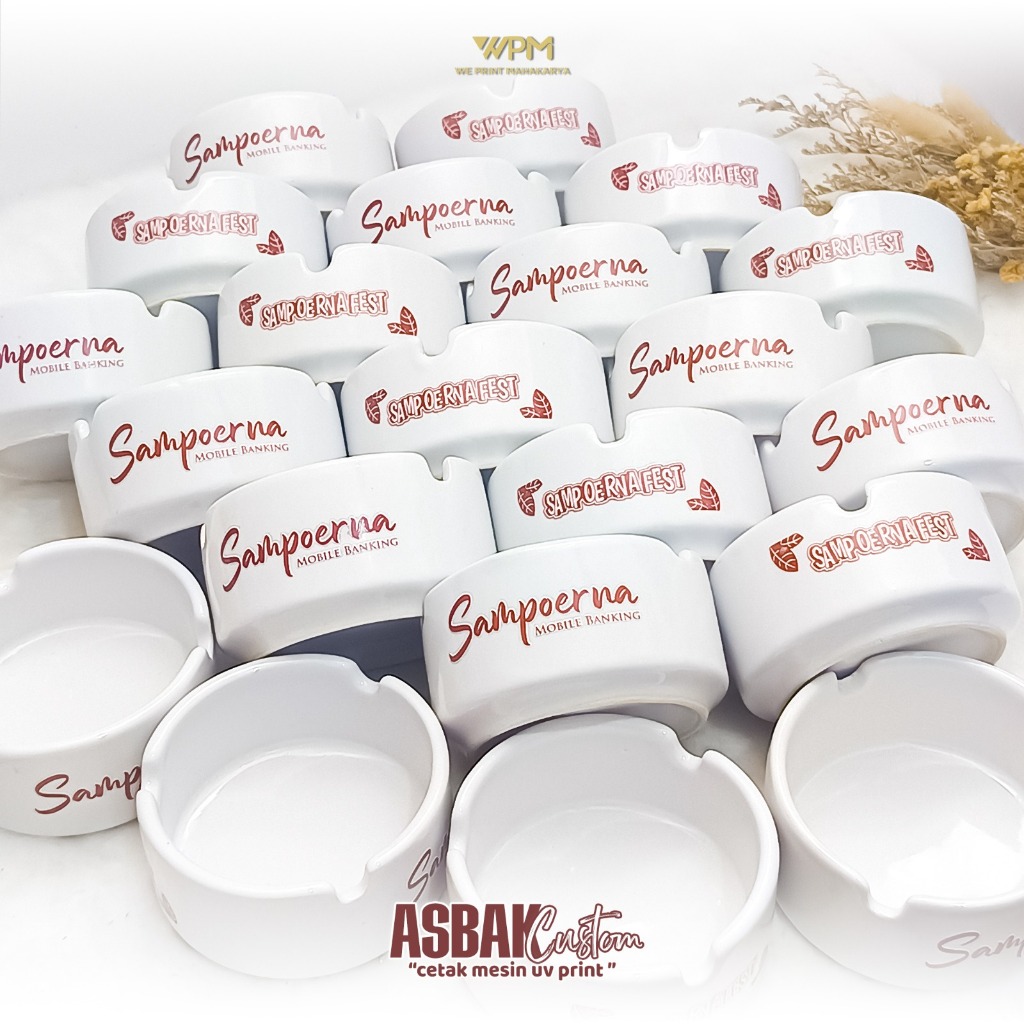 ASBAK CUSTOM / ASBAK KERAMIK CUSTOM .. SOUVENIR ASBAK CUSTOM
