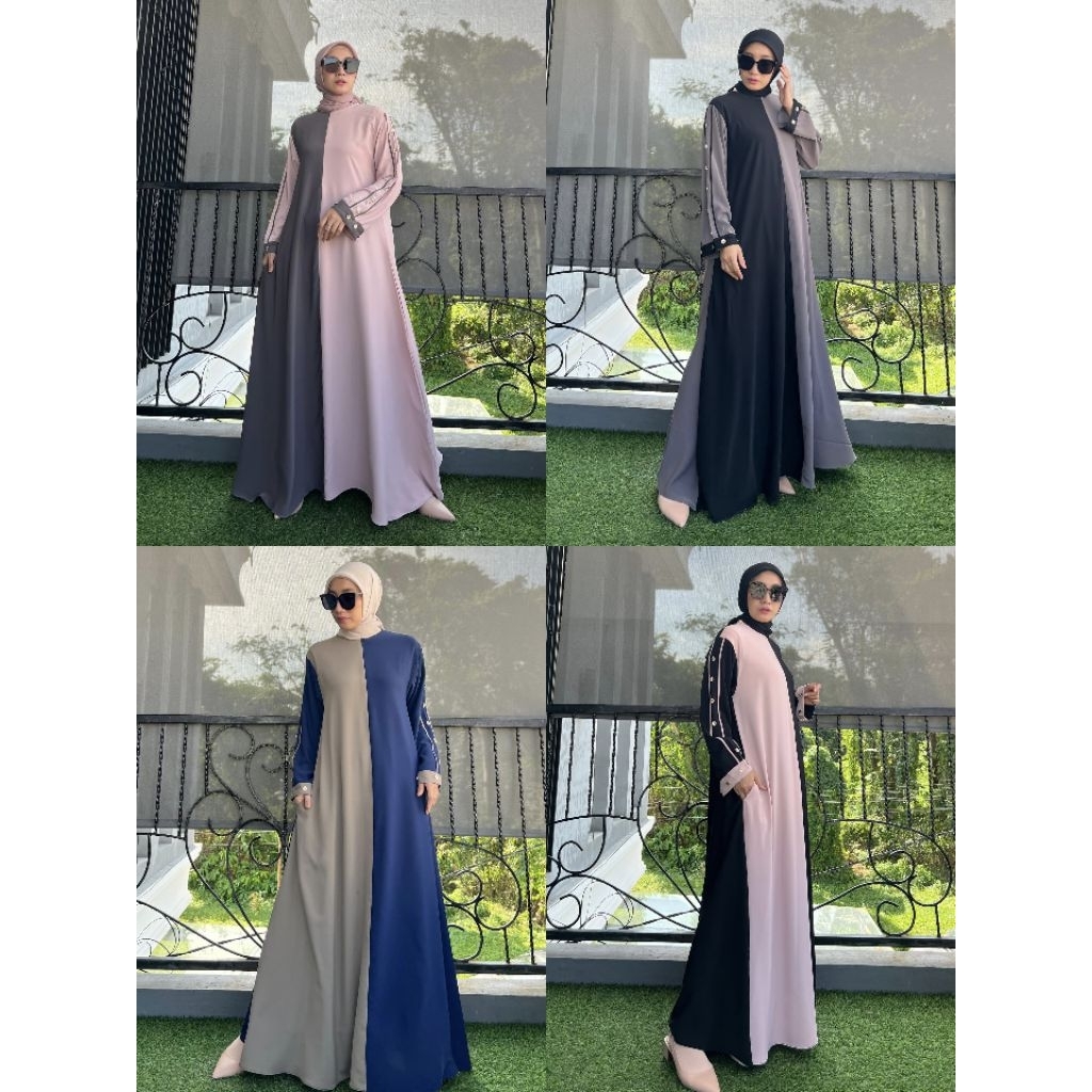 KANAYA ABAYA BY VELINO COLLECTION  ABAYA SIMPLE ELEGANT ABAYA UMROH DRESS GAMIS DAILY TERBARU DRESS 
