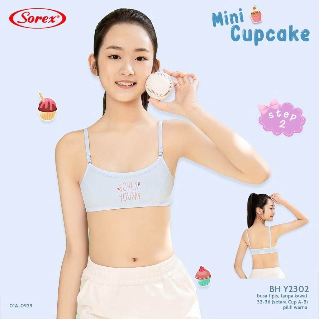 Bh Bra Sorex Y 2302 (Cup A) (32-36) Kait 2 Remaja Step 2 | Tanpa Busa Tanpa Kawat |jtp