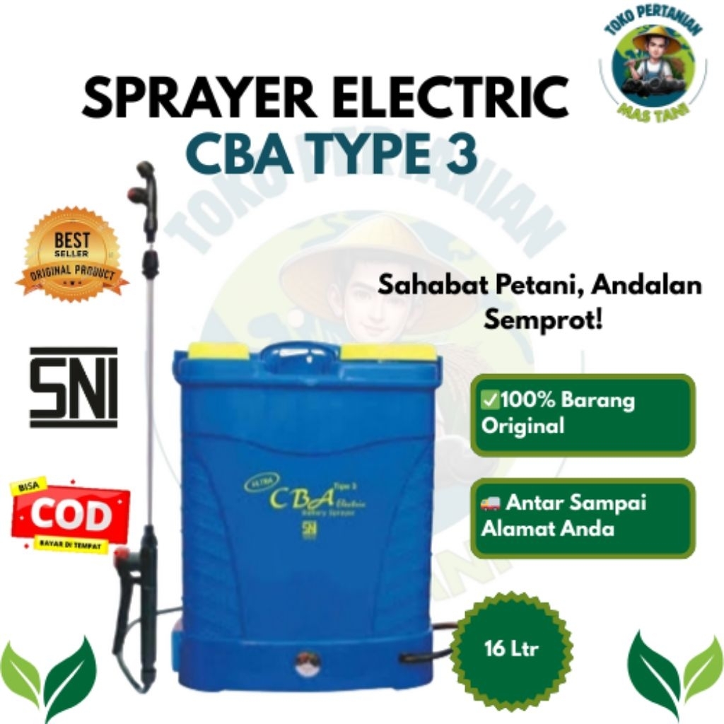 Sprayer Electrik CBA tyepe 3 | Sprayer Electrik CBA ultra 16lt/CBA Tangki Semprot Cas Elektrik Ultra