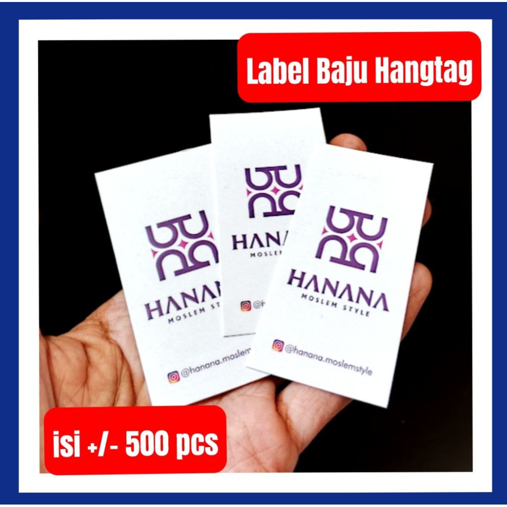 

hangtag baju / handtag label baju / hand tag label baju thank you / hantag label baju custom murah Hangtag tebal isi 2000psc
