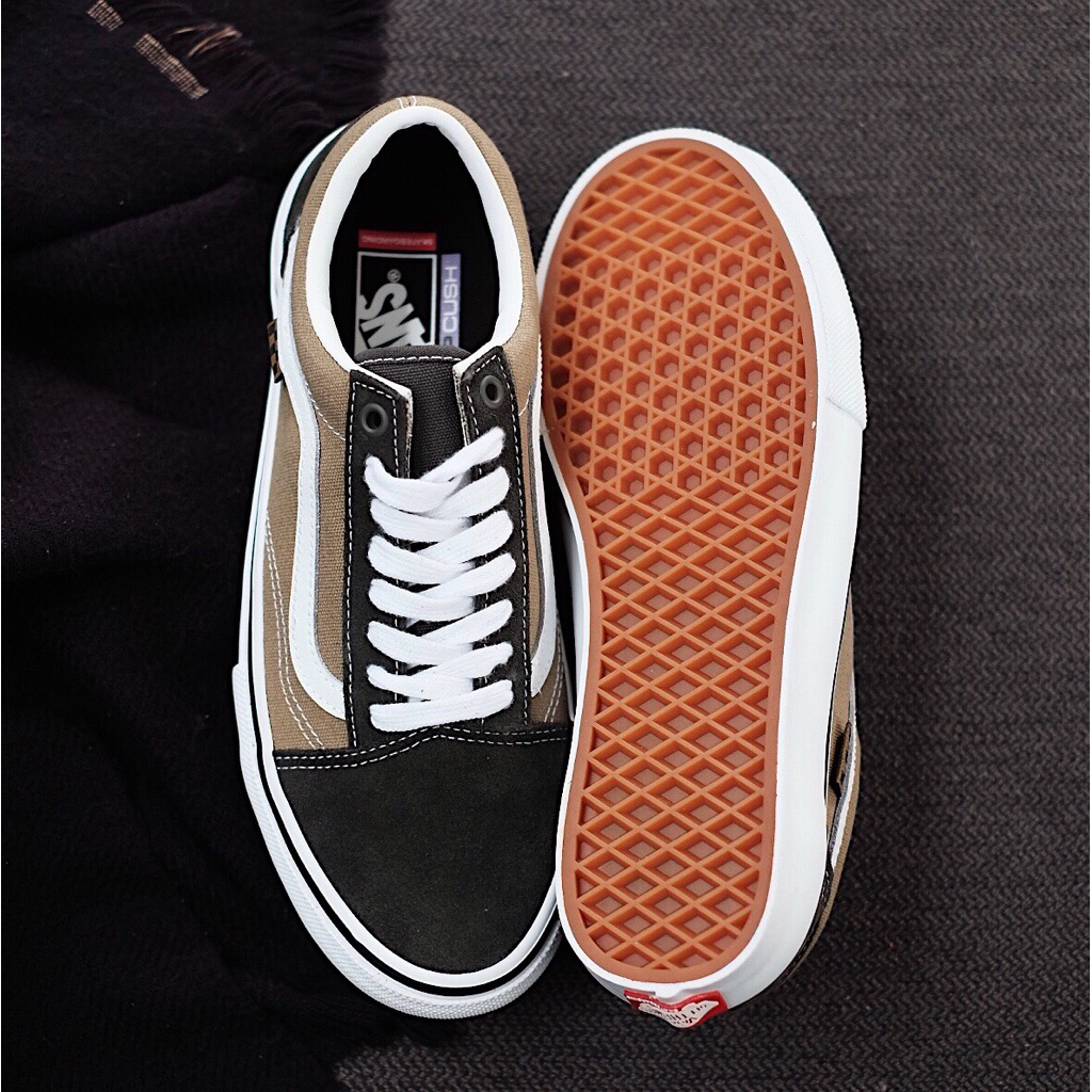 Sepatu Vans Old Skool Pro Skate Gothic Olive 100% ORIGINAL RESMI