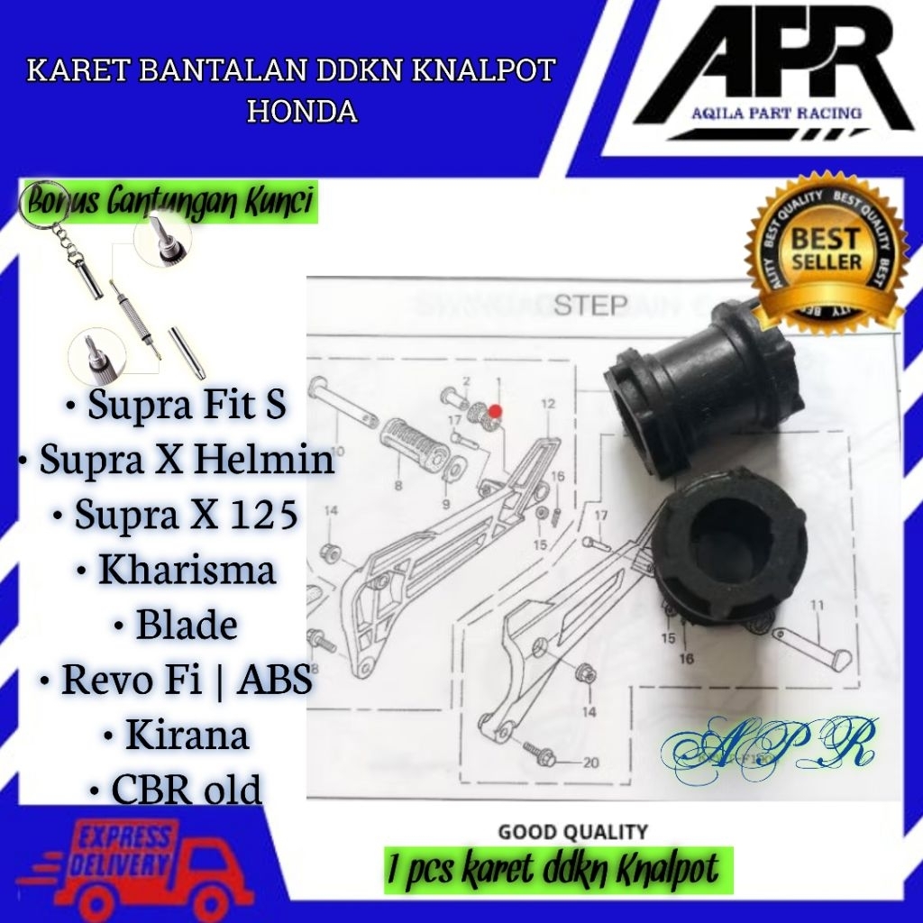 Karet Pangkon Gantungan Knalpot Ring Bos Collar Stainlees Honda Supra Fit S Helm in Supra X 125 Khar