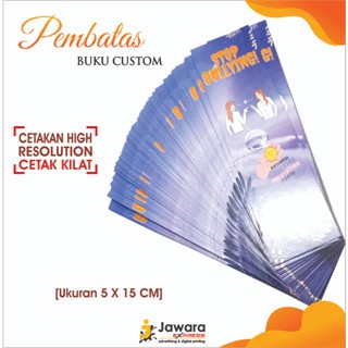

CETAK CUSTOM PEMBATAS BUKU KERTAS BC THICK (DOFF) FREE DESIGN