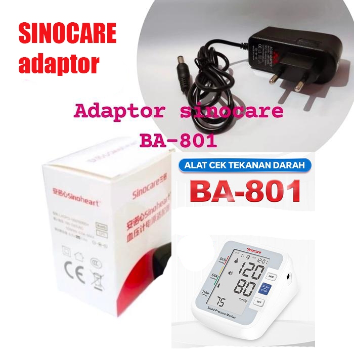 Adaptor Replacement DC 6V Tensi Tensimeter sinocare ba-801 Digital power supply penganti baterai ba 