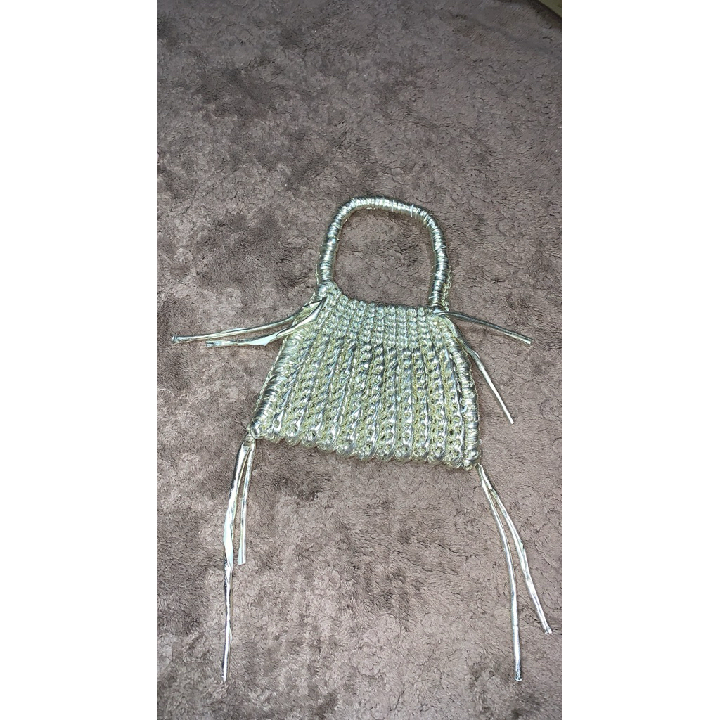 Tas Rajut Soft Gold Tas Pesta Tas jinjing