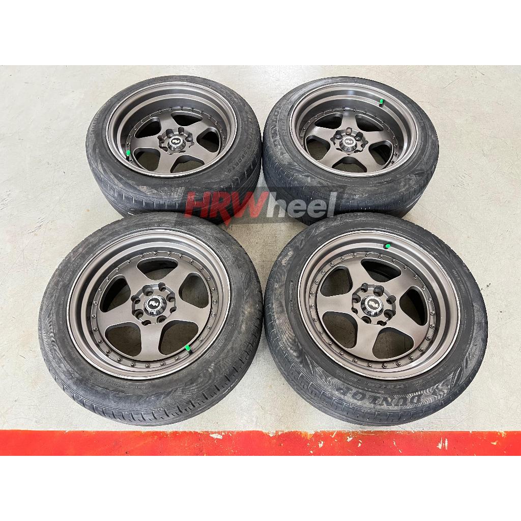 Velg Bekas RH Racing R16 Ban Dunlop 205 55 R16 Buat Livina Avanza Baleno