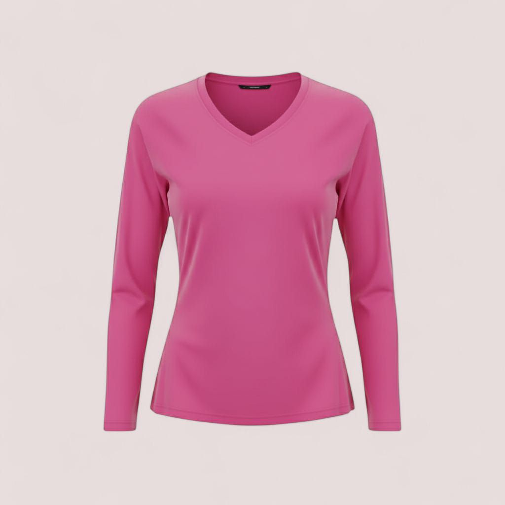 Kaos olahraga atasan wanita polos lengan panjang