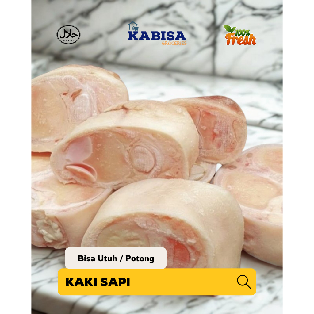 

Kaki Sapi Utuh Food Meat Halal Sop Gulai 1 kg Fresh