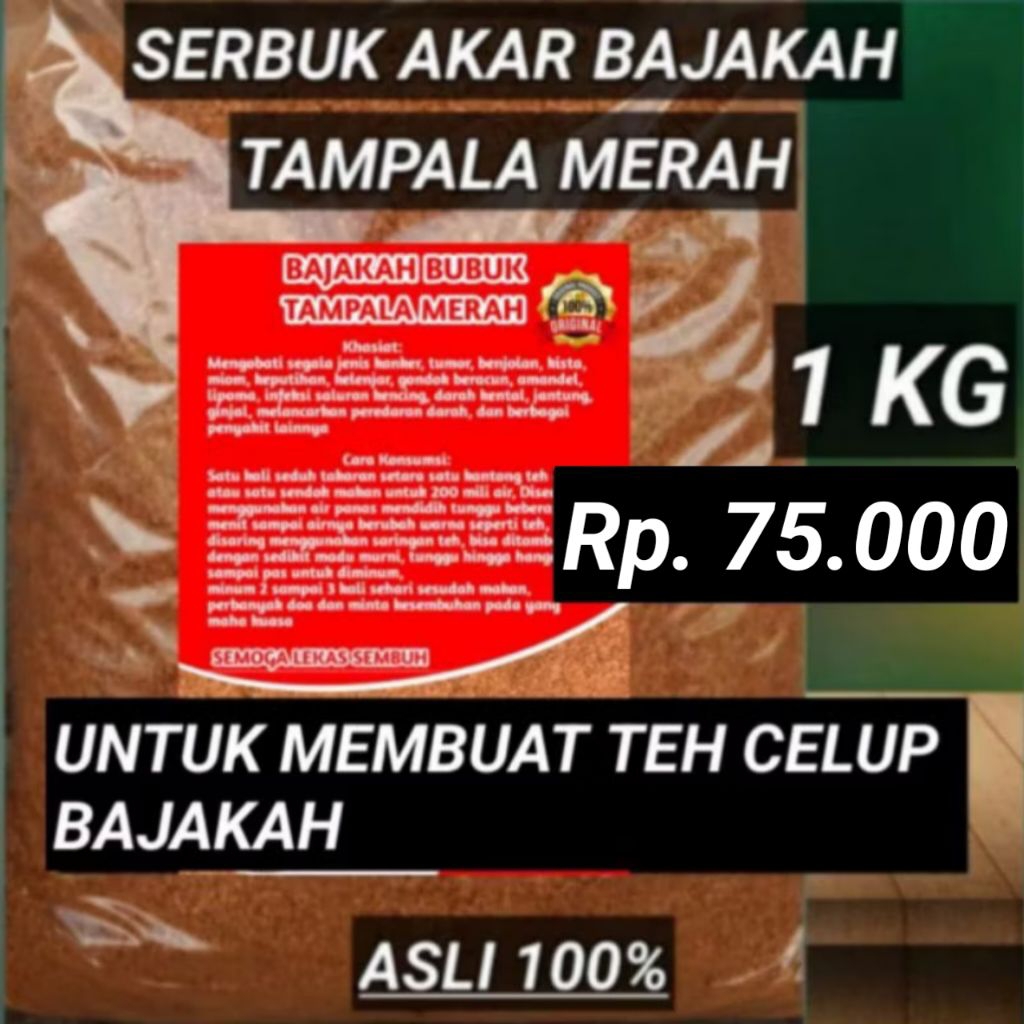 

COD 1KG SERBUK BAJAKAH TAMPALA MERAH UNTUK MEMBUAT TEH CELUP BAJAKAH