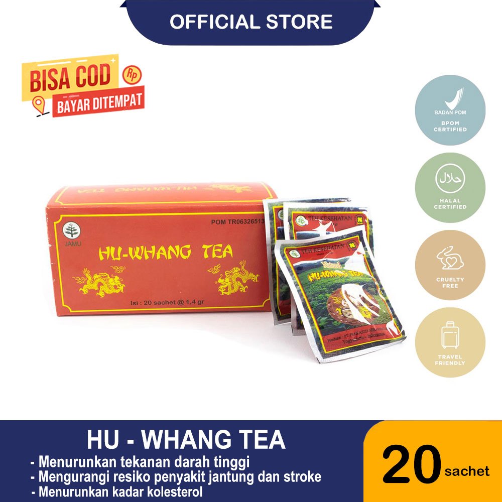 

Hu Whang Tea Original NASA - Teh Kesehatan Dapat Menurunkan kadar kolesterol Menurunkan tekanan darah tinggi Meningkatkan imunitas tubuh