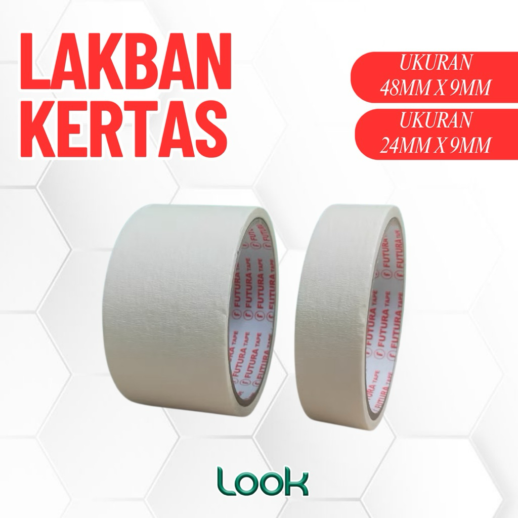 

Lakban Kertas 1 2 Inch Masking Tape Selotip Putih Isolasi Solasi Motor Mobil Dinding Tembok