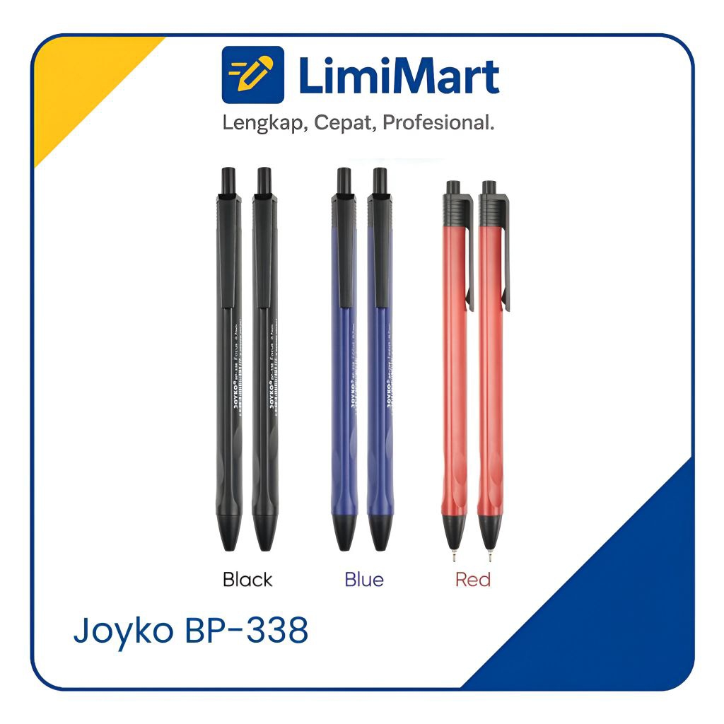 

Pulpen JOYKO BP-338 Focus Ball Pen 0.7mm 1 Pc Hitam Biru Merah - LimiMart