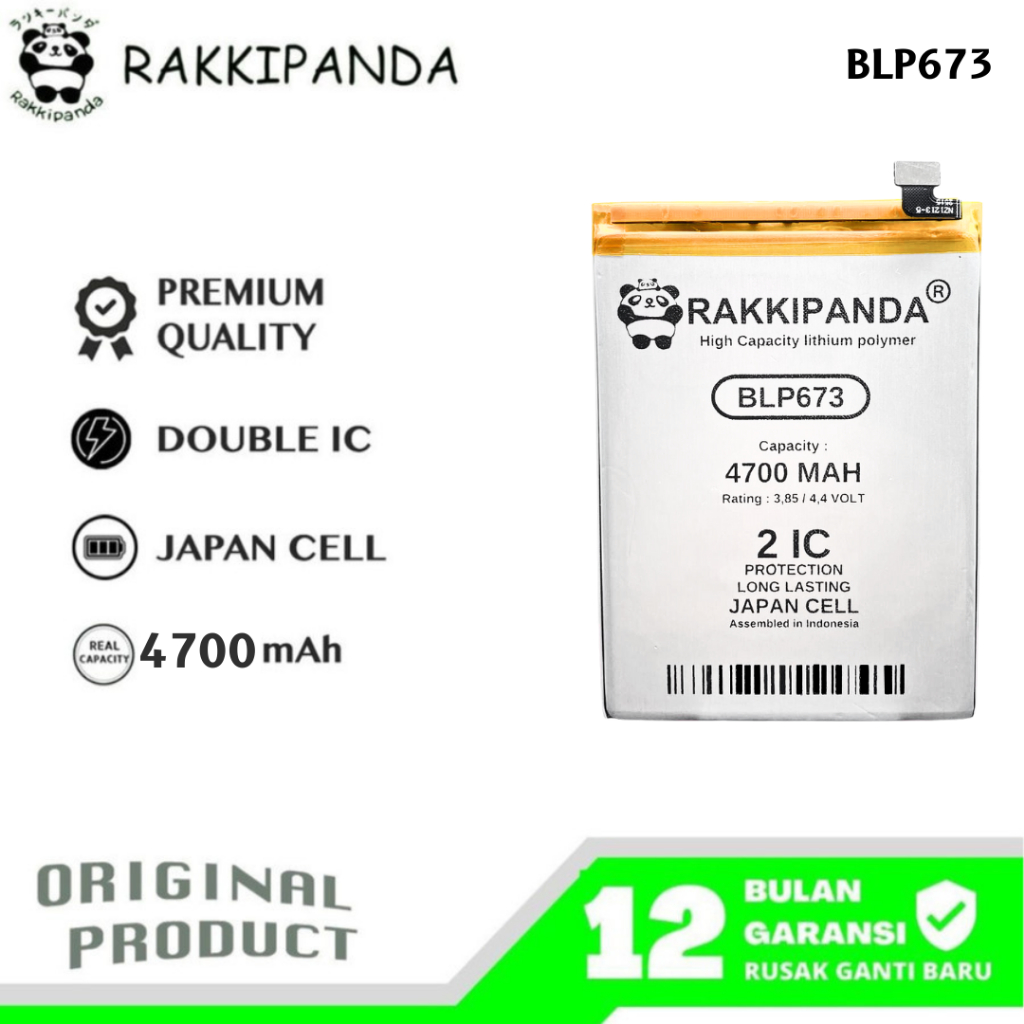 RakkiPanda - BLP673 A3S/A5/A5S AX5S/A7/A11K/A12 2020/A31 2020/Realme C1/Realme 2 Batre Batrai Batera