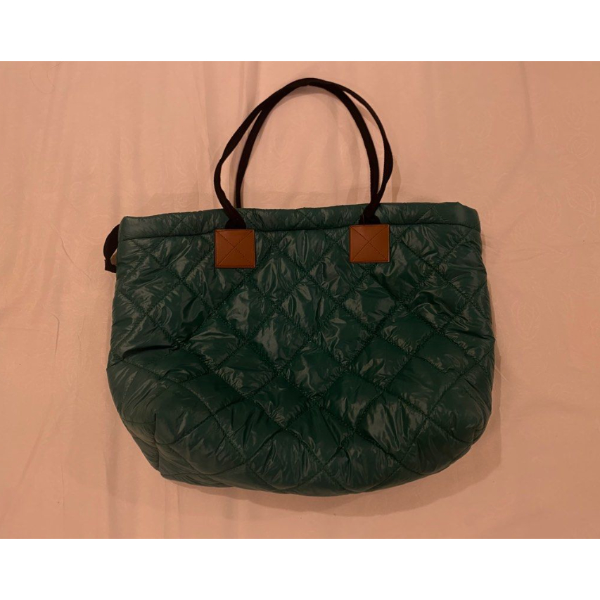 Mr quilting tote bag hijau