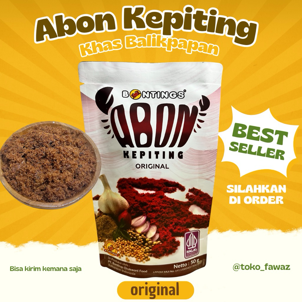 Cemilan Oleh-oleh Abon Kepiting Bontings Khas Balikpapan