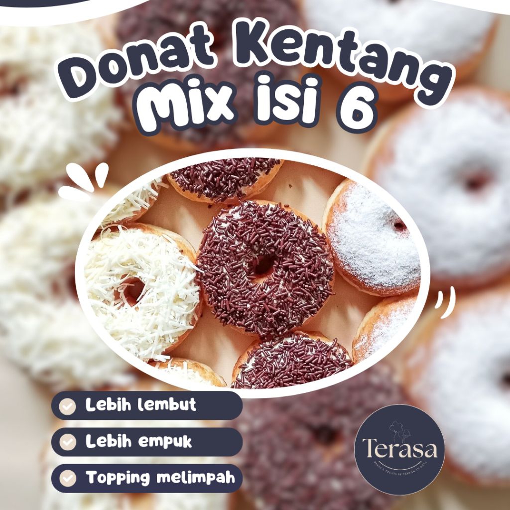 

Donat Kentang | Mix Isi 6 | Terasa By Tertawan Rasa