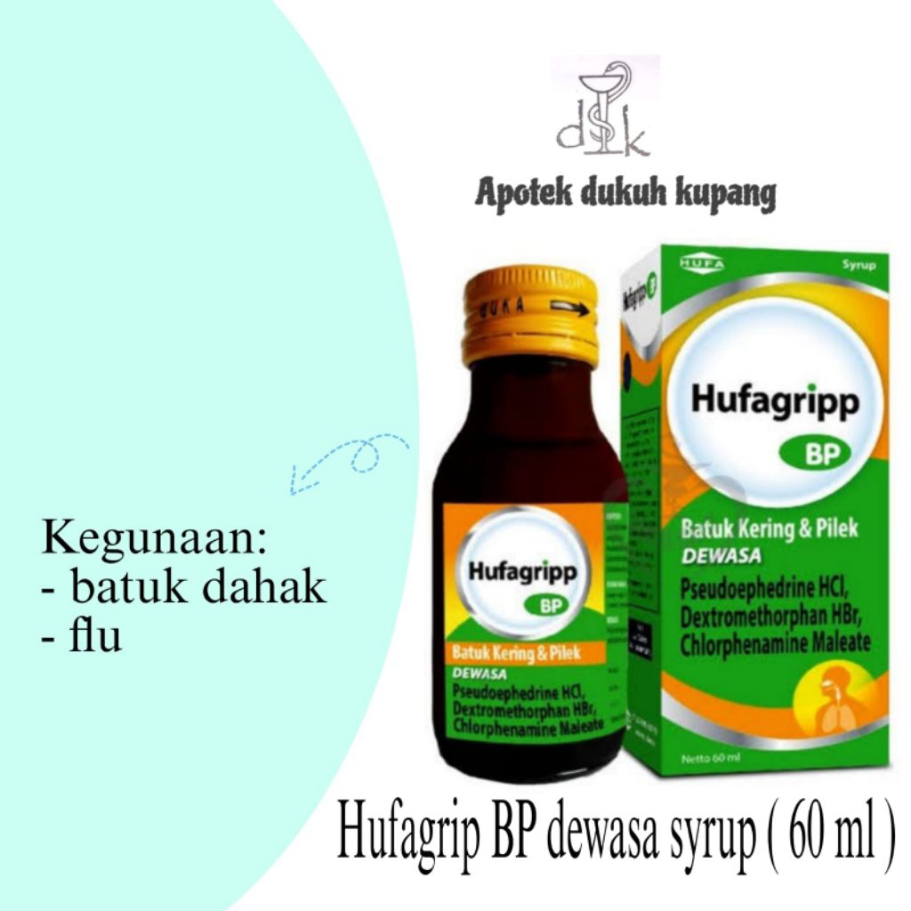 Hufagrip Batuk Pilek dewasa syrup ( 60 ml )