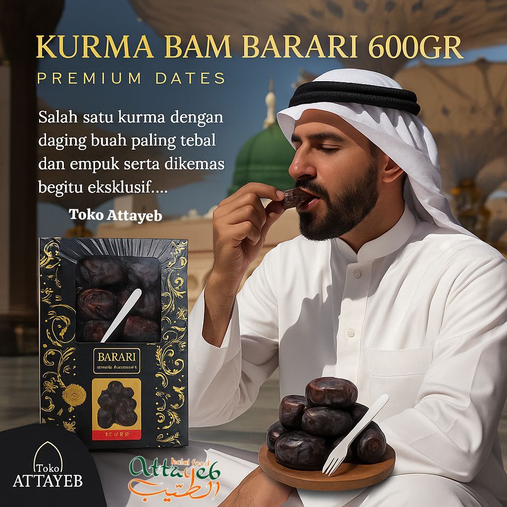 

Kurma BAM BARARI 600gr Kurma Anggur Tinggi Serat Daging Tebal & Bagus Untuk Pencernaan KEMASAN BARU TEPAK