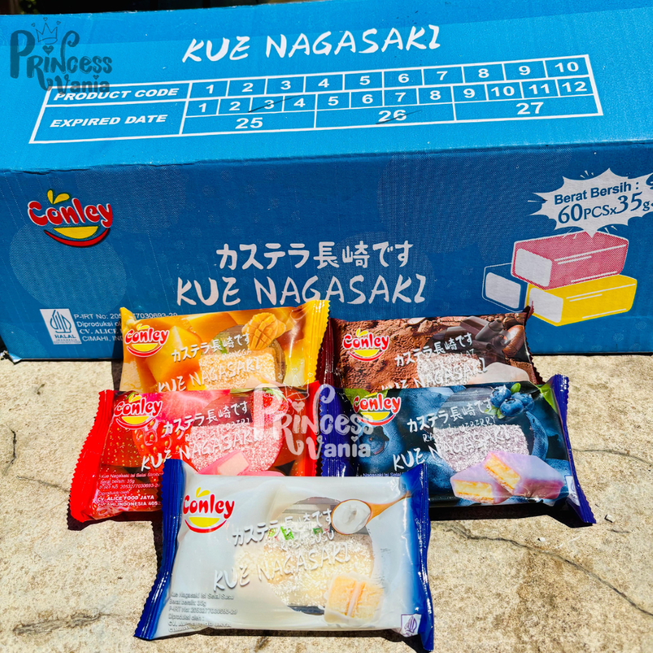 

TERMURAH!!! GROSIR CONLEY NAGASAKI ISI KUE LEMBUT ANEKA RASA KEMASAN 35GR BISA MIX