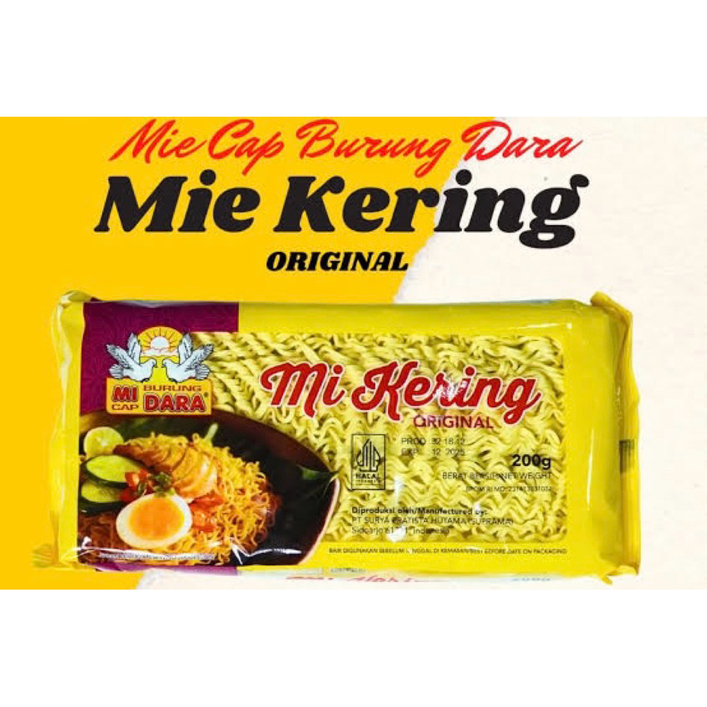 

Mie Burung Dara mie kering original 200 g