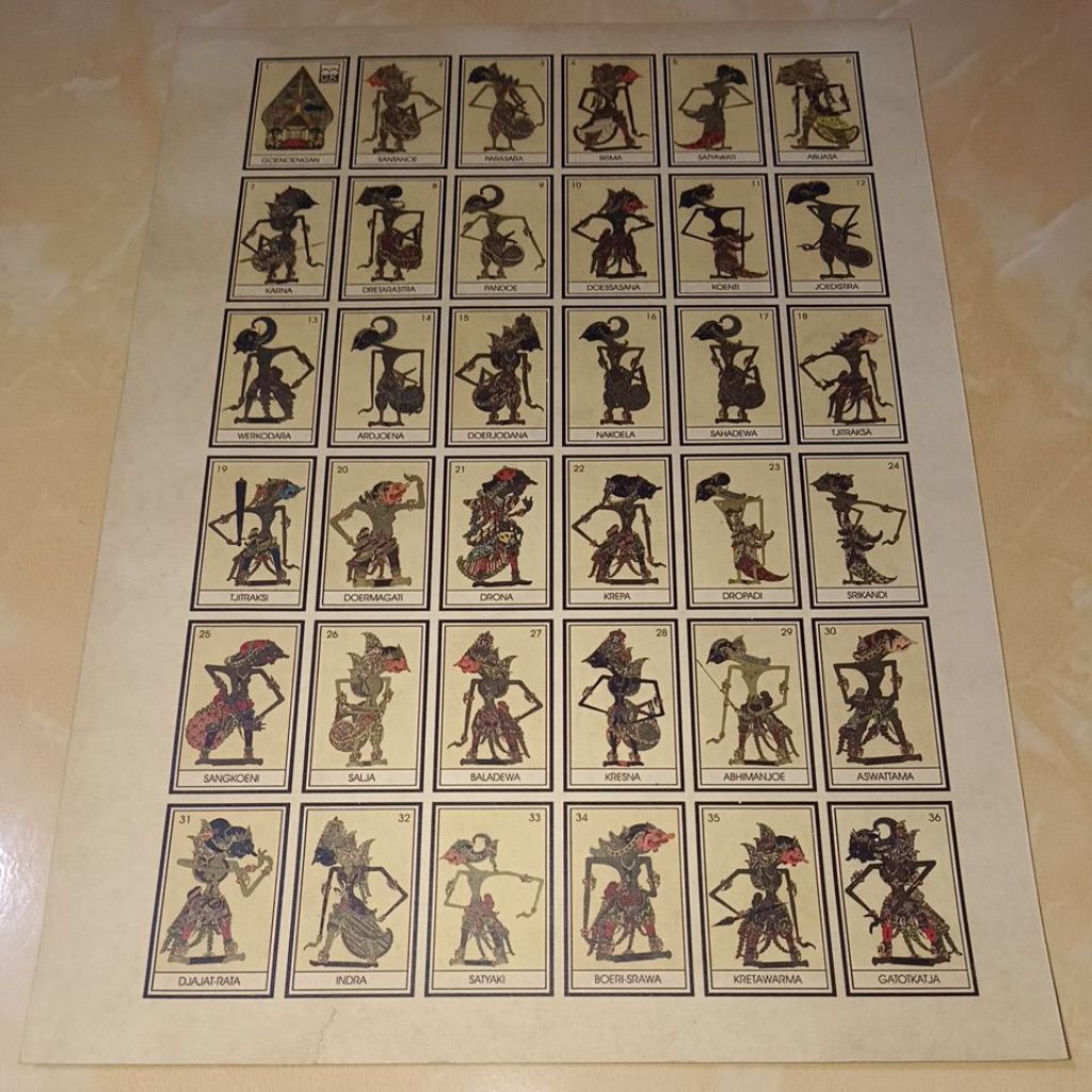 Gambar umbul jadul tema wayang