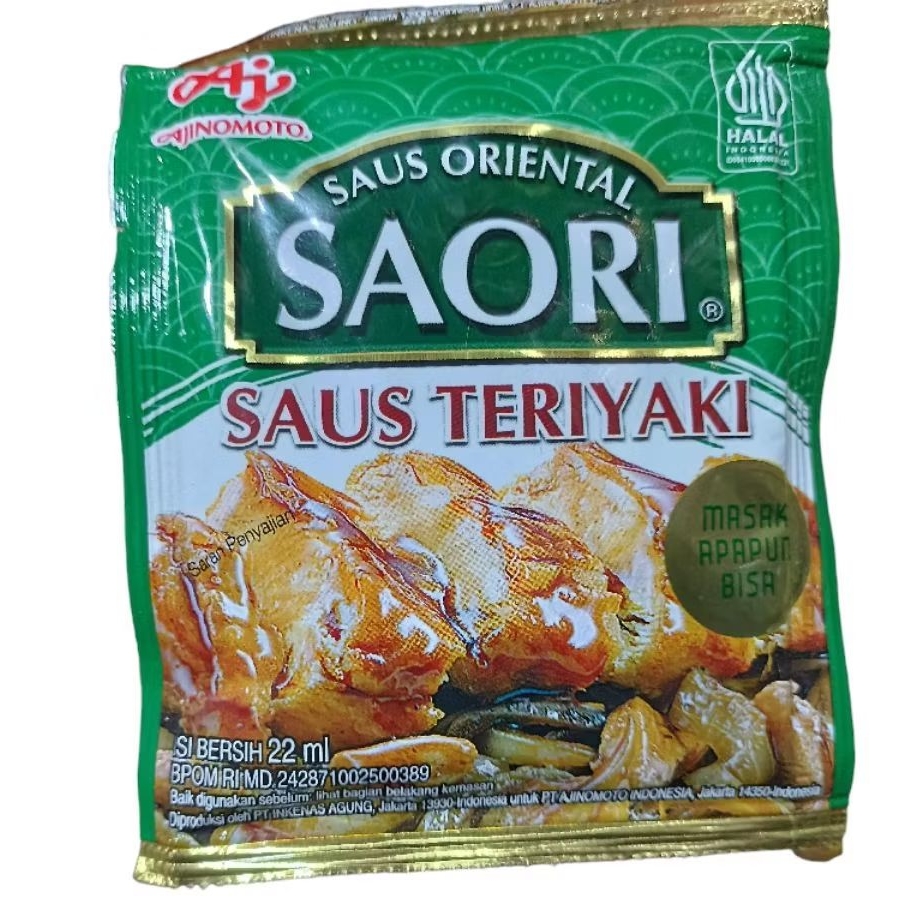 

Saos Oriental Saori Saus Teriyaki 22ml Sachet Ajinomoto