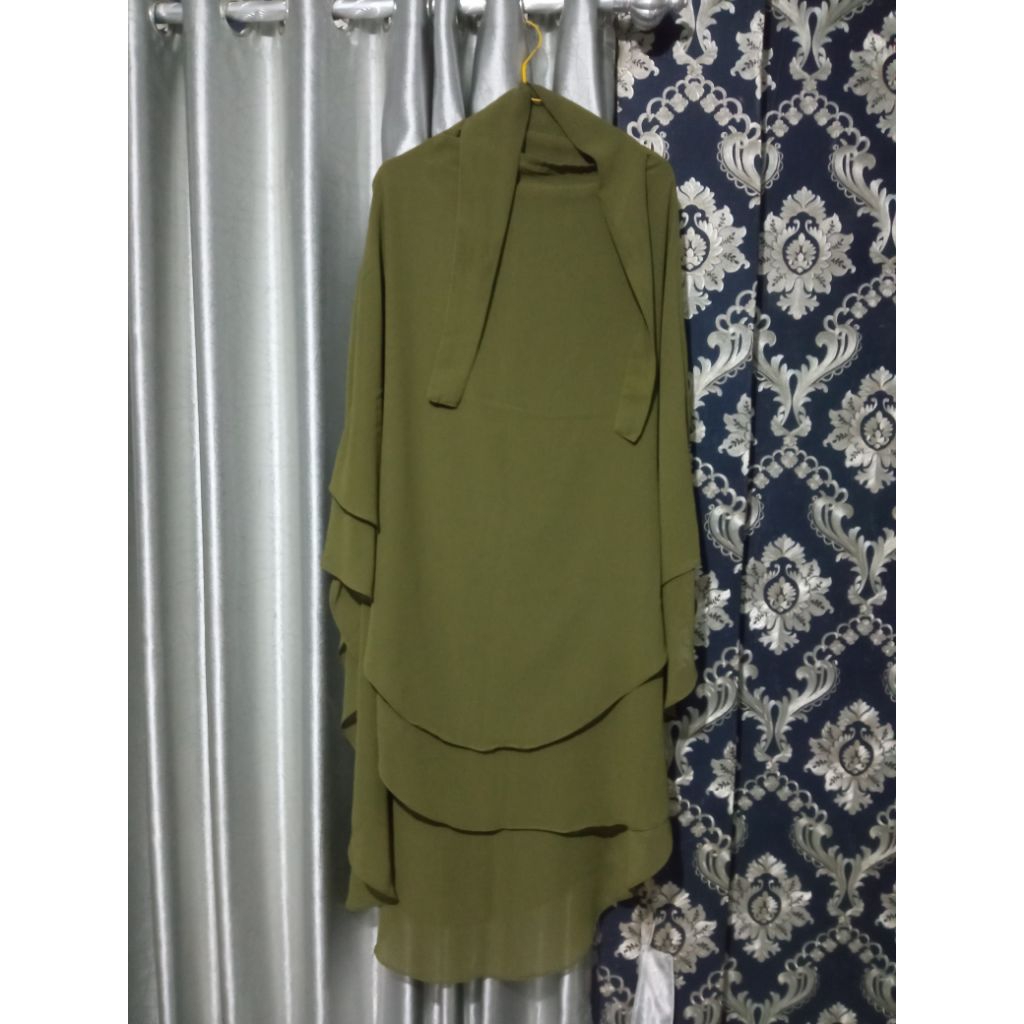 Preloved french Khimar ummaira abaya 2 layer