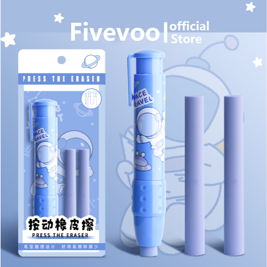 

FIVEVOO Penghapus Pensil / Penghapus Mekanik Kartun/Penghapus Pensil Karakter / Penghapus Pensil