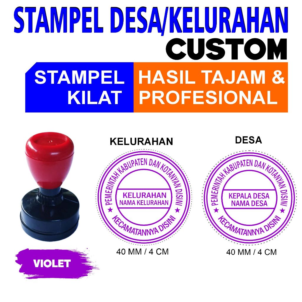 

Stampel Custom Flash, Stampel Desa, Stampel Instansi Desa/Kelurahan