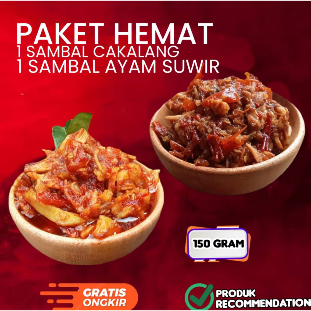 

1 Paket Sambal Ayam suwir dan Sambal Cakalang Halal Homemade