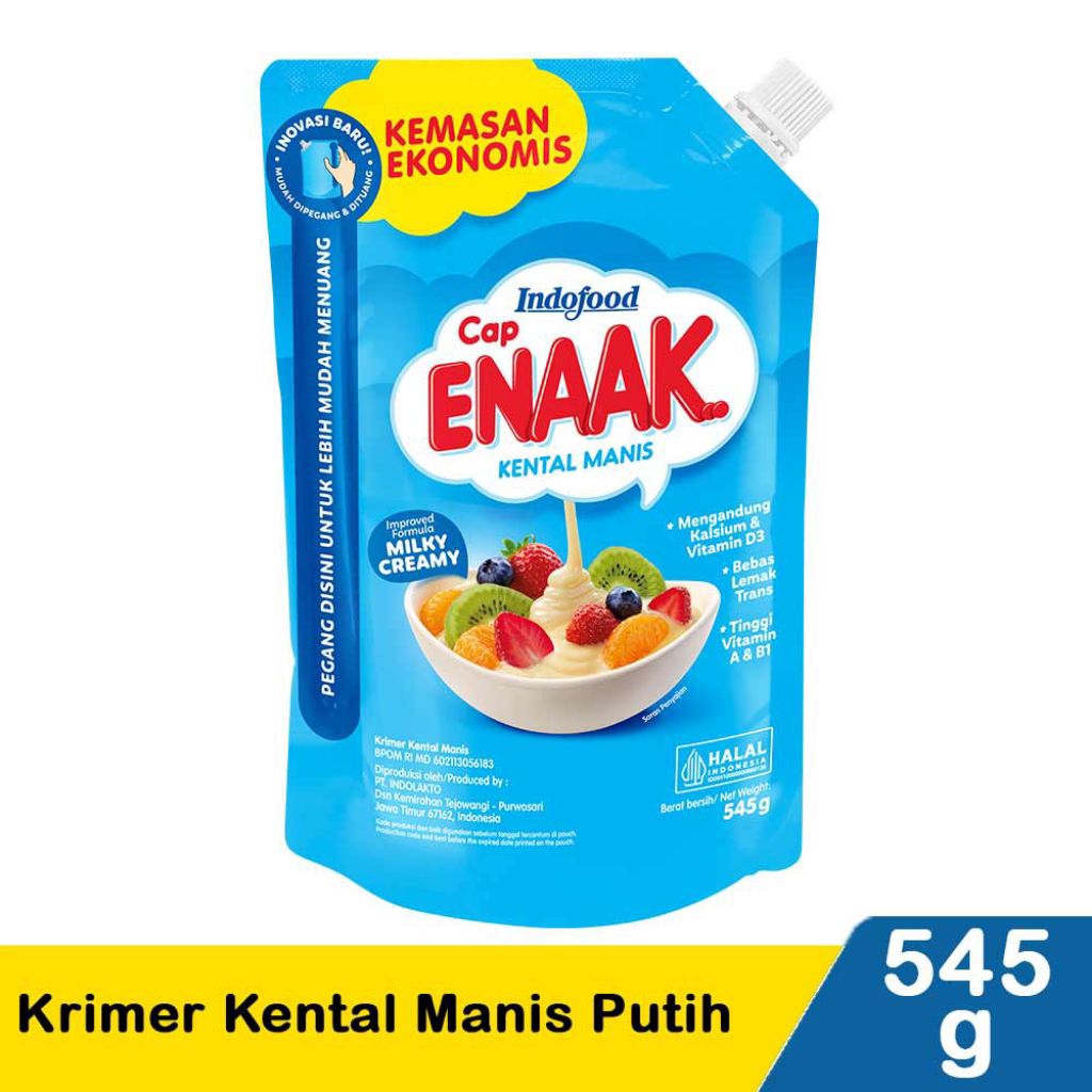 

Cap Enak Susu Krimer Kental Manis SKM Putih Pouch 545g