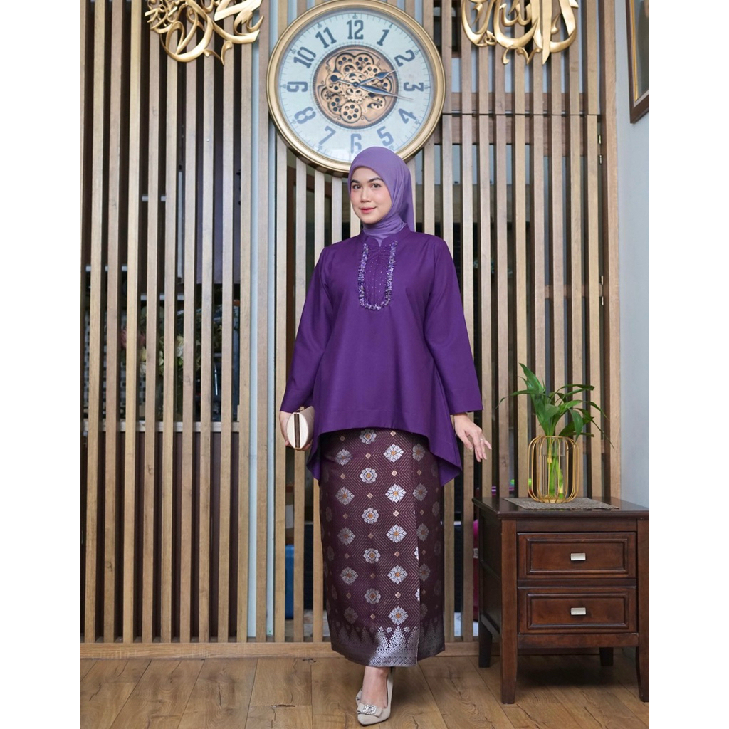 Blus Pinguin Batu Payet Toyobo Fodu / Blus Toyobo Premium / Atasan Set Rok Songket / Baju Kurung Mod