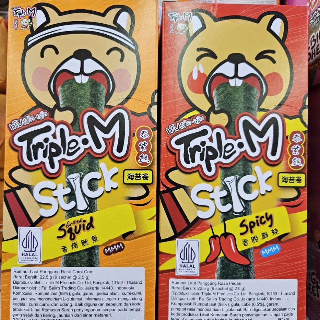 

Triple-M Seaweed Stick isi 9 Sachet