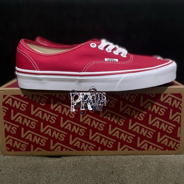 Vans Authentic Classic Red Chilli Original Resmi Store Luar