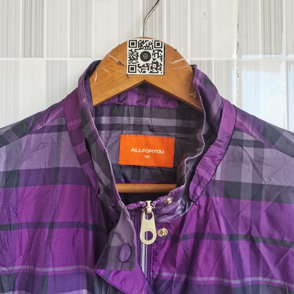 936. JAKET PARKA ALL FOR YOU WARNA UNGU SIZE L  PRELOVED