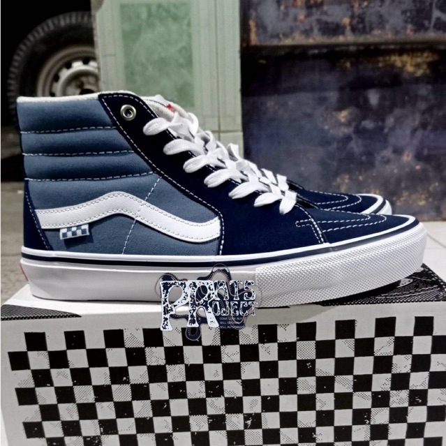 Vans Sk8 Hi Skate Pro Navy Original Resmi Navya