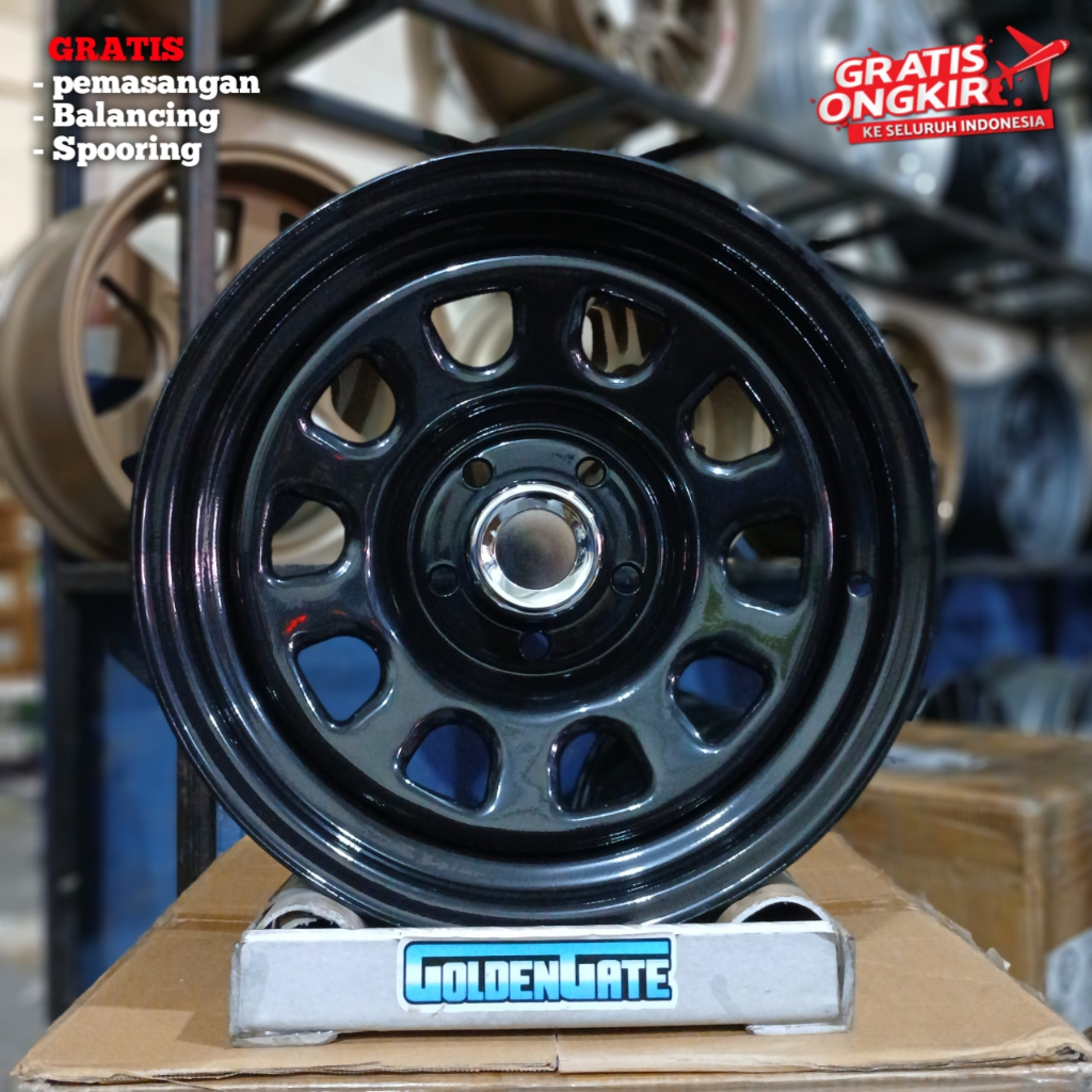 Velg kaleng ring 15 baut 5x139,7 untuk taft, jimny, eskudo, vitara lebar 8 hsr mokupo