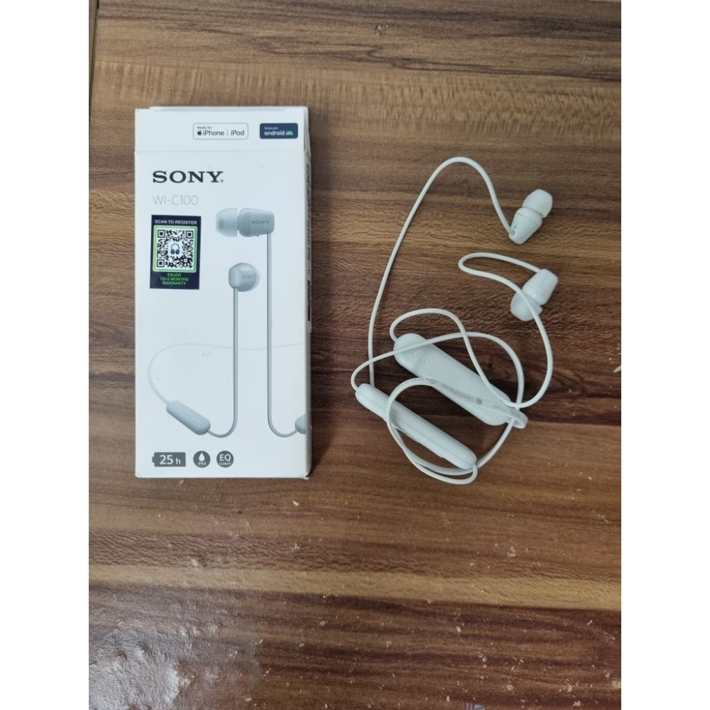 Sony WI-C100/WZE BT Earphone white, headset wireless
