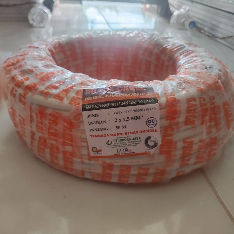 KABEL NYM PRABA 2 X 1,5 /2 X 2,5 /3 X 1,5 /3 X 2,5 @ 50M , KABEL NYM 50 METER PRABA KABEL INSTALASI