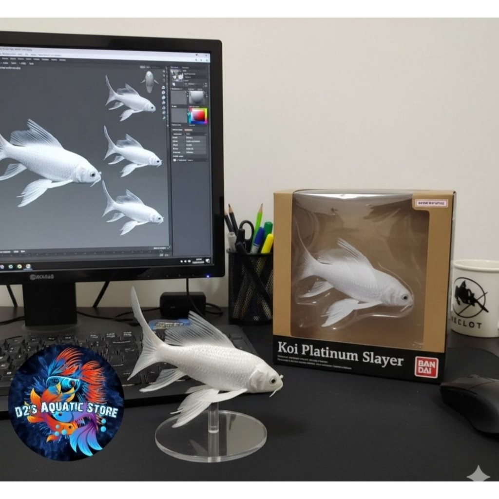 Hiasan Aquarium Koi Metalic Slayer / Koi Kumpay Metalic / Hudielong KW / Butterfly KW