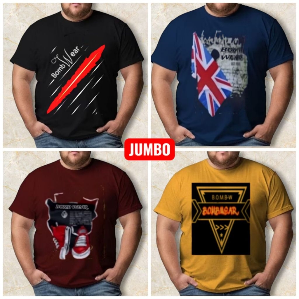 kaos pria jumbo kaos ukuran jumbo kaos distro 2xl-5xl